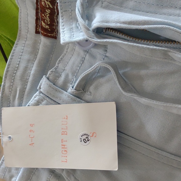 Action Garment USA light blue pants girls size small jeans drawstring waist NEW! - Picture 10 of 10